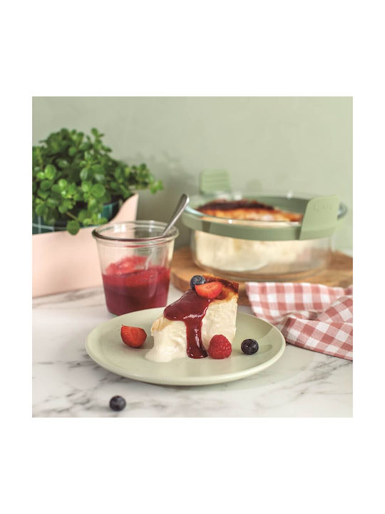 Lekue Glass Green Lunch Box 20.5x19.5cm