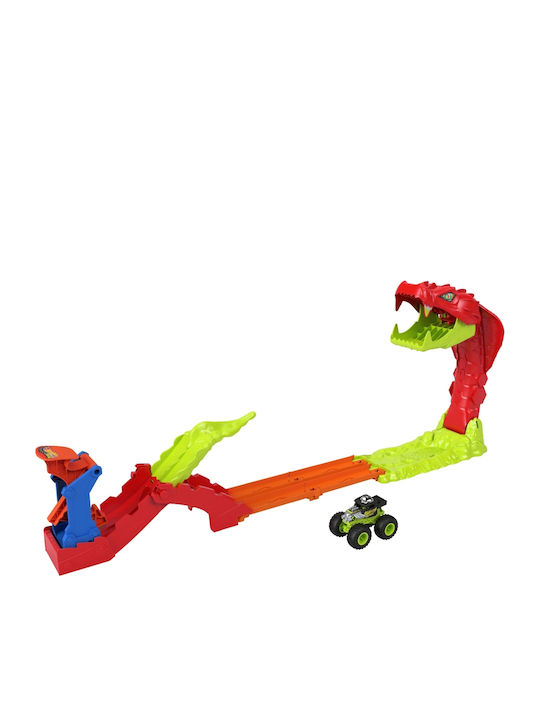 Easter Candle With Toy Monster Trucks Snake Slam Takedown Playset For Age 4+ Hot Wheels
