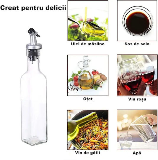 Set Dozatoare Pentru Ulei și Oțet Din Sticlă Cu Flux 290ml