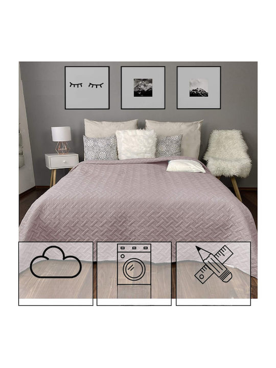 Homelevel Double Coverlet Pink 240x260cm