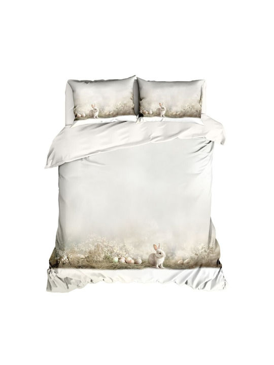 Lenjerii Deosebite Set Huse Pentru Pilote 100% Bumbac Dublu Cu 2 Fețe De Pernă Și 1 Cearceaf 200x220cm Cleos