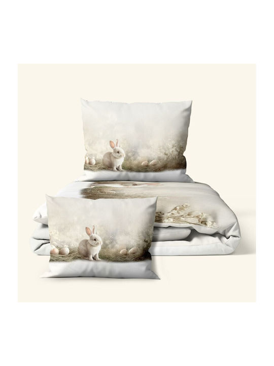 Lenjerii Deosebite Set Huse Pentru Pilote 100% Bumbac Dublu Cu 2 Fețe De Pernă Și 1 Cearceaf 200x220cm Cleos