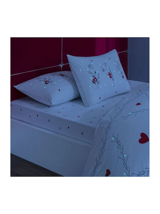 Tac Set Huse Pentru Pilote 100% Bumbac Dublu Cu 2 Fețe De Pernă Și 1 Cearceaf 200x220cm Amoura