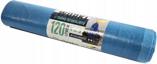 Sipeko Sacuri De Gunoi Capacitate 120lt Cu Bandă De Dantelă 105x70cm 10 Bucăți Albastre