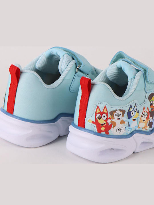Bluey Kids Sneakers with Hoop & Loop Closure Light Blue