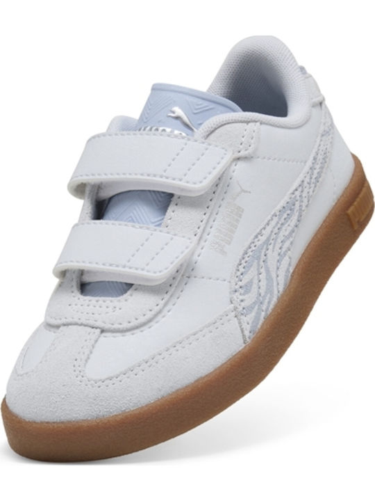 Club Ii Era Kids Sneakers with Hoop & Loop Closure Light Blue