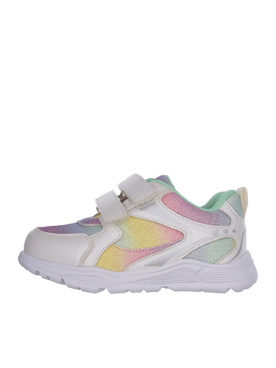 Kids Sneakers with Hoop & Loop Closure Multicolour