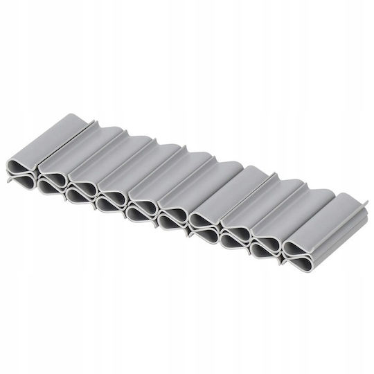 Material De Construcție Pentru Garduri De Grădină Din PVC 5x2cm 20 Bucăți Gri