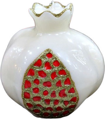 Pomegranate Wax Large Ecru 12.5 X 12cm