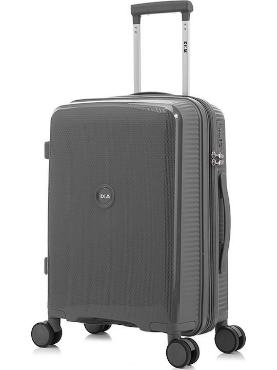 RCM Cabin Travel Suitcase Dark Gray with 4 Wheels