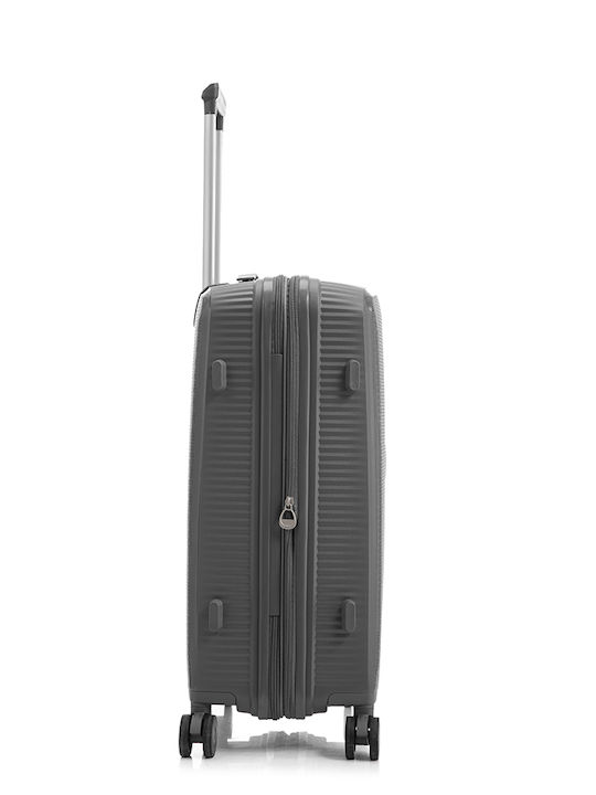 RCM Cabin Travel Suitcase Dark Gray with 4 Wheels