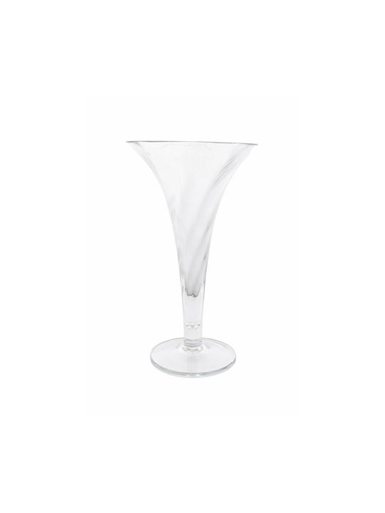 keleman Decorative Glass Vase Transparent Y11cm