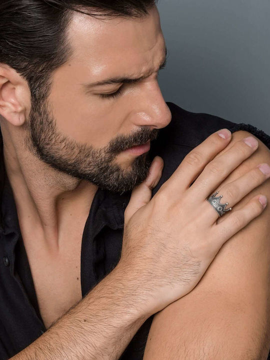 Men's Crown Ring Handmade Silver 925