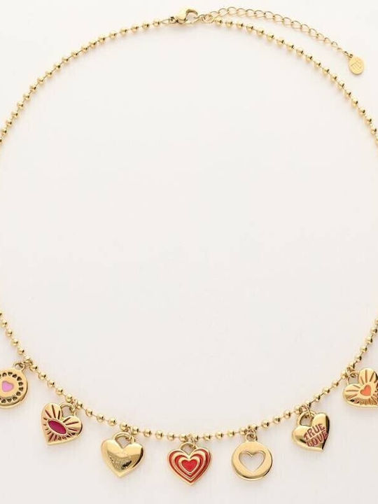 Eluna Necklace With Red Heart Design