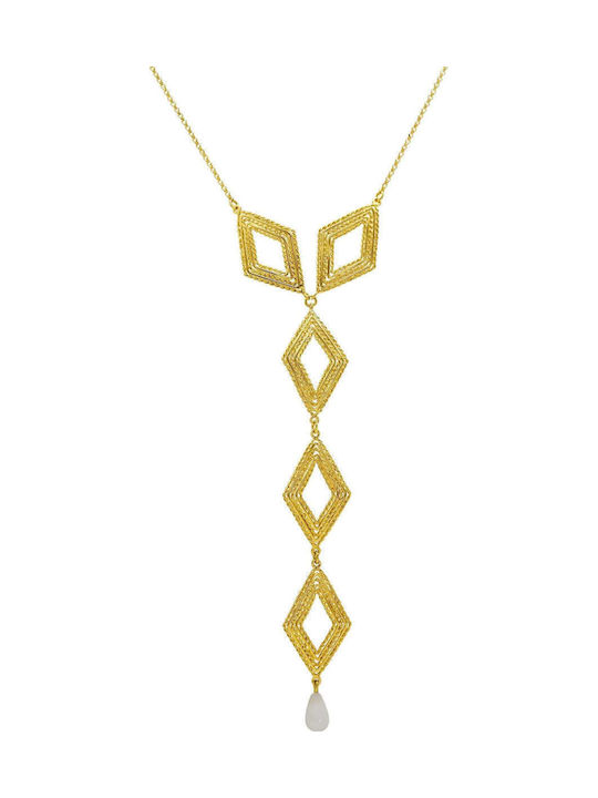 Colier Romboidal Handmade Argint Placat Cu Aur 925
