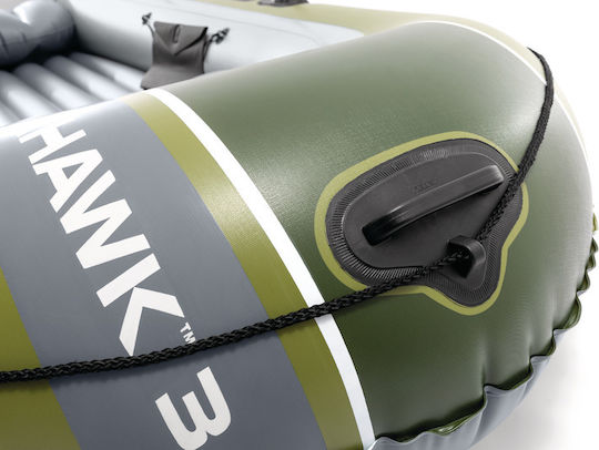 Intex Seahawk 3 Inflatable Boat for 1 Adult Green with 2 Paddles and Pump