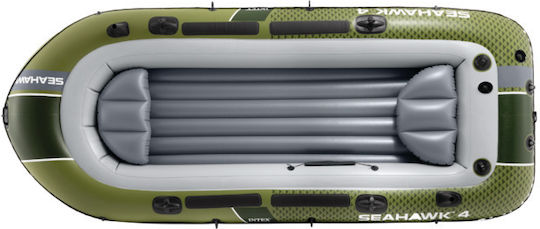Intex Seahawk 4 Inflatable Boat Green with 2 Paddles & Pump