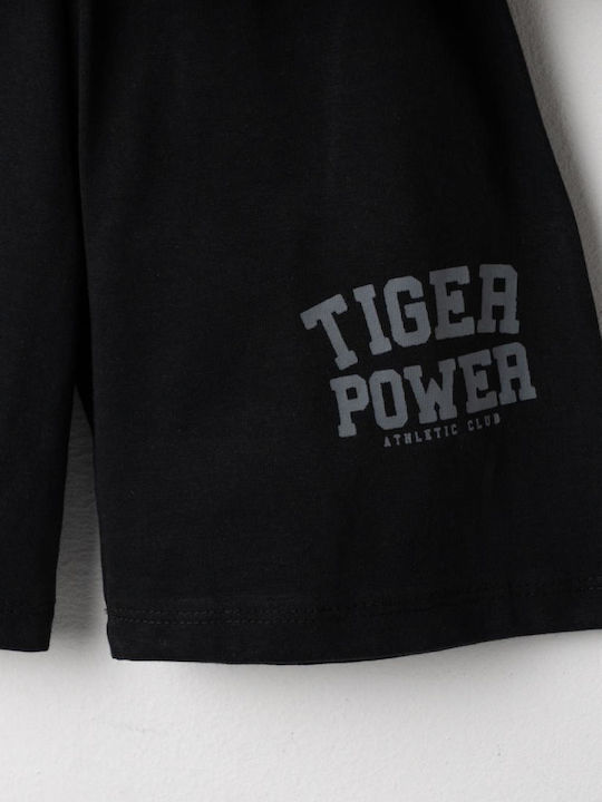 Hashtag Kids Summer Pajamas Gray Tiger Power H-641
