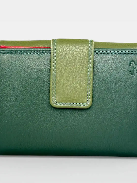 Large Leather Women's Wallet Green