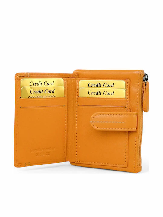 Small Leather Women's Wallet Yellow