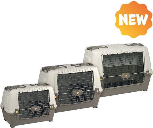 Uniq Dog Transport Cage with Wheels Brown 99x60x68cm