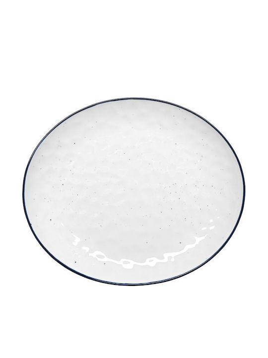 Estia Pebbles Dessert Plate Made of White Porcelain with Diameter 22cm