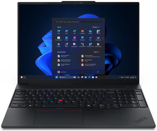 Lenovo ThinkPad E16 Gen 3 16" IPS FHD+ (Ryzen 5-220/16GB/512GB SSD/Radeon 740M/Windows 11 Pro) Черен (Английска клавиатура UK)
