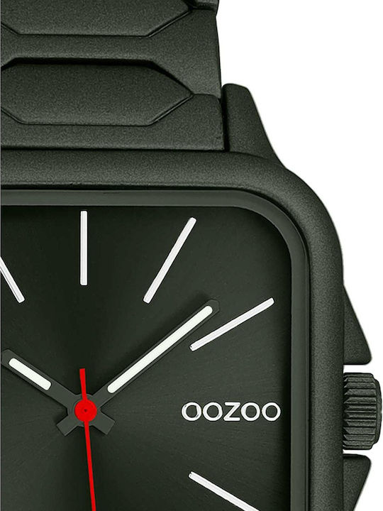 Oozoo Oozoo Damenuhren 44mm Batterie mit Grünem Metall-Armband