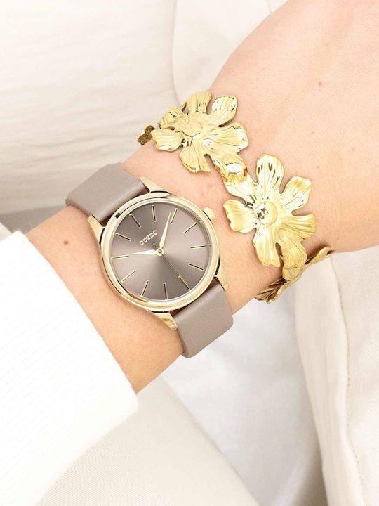 Oozoo Timepieces Battery Watch with Leather Strap