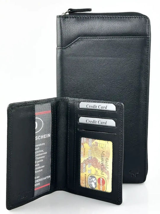 Herrenbrieftasche Leder Schwarz