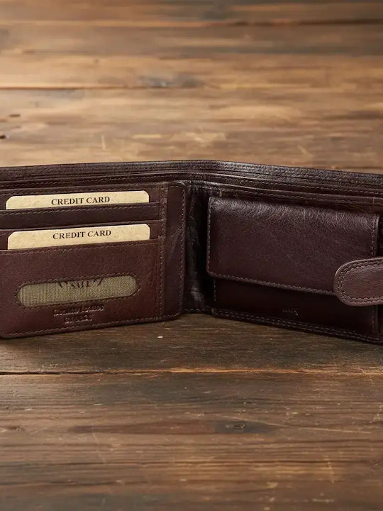 Deri Herrenbrieftasche Braun