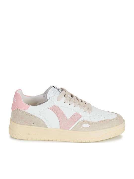Women's Sneakers White Beige Pink 1257136-Rosado