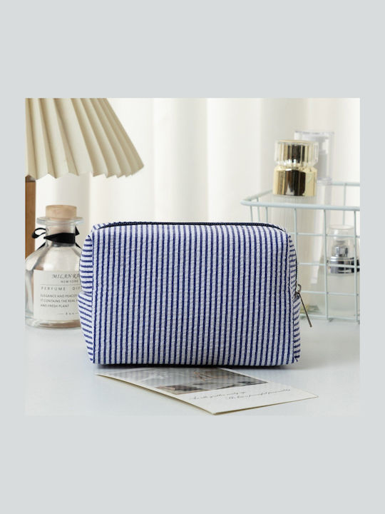 Women's Striped Makeup Bag Green