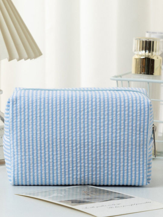 Women's Striped Makeup Bag Green