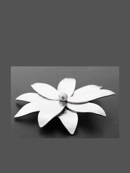 Emmanuela Handcrafted Für Dich Λουλούδι Μάργαριτα Weiß 925 Silber Broschen