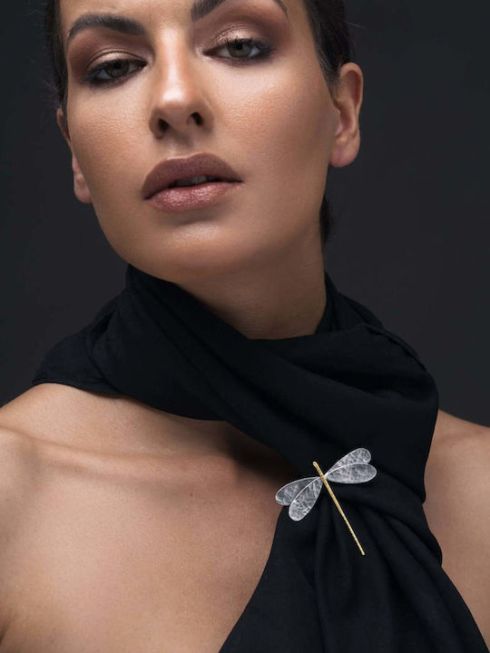 Pin Butterfly Bicolor Handmade Silver 925