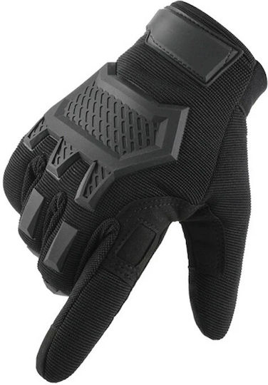 Mănuși Tactice Militare pentru Bărbați Negre – Protecție din Cauciuc Antiderapante Touchscreen Luptă Airsoft Moto Outdoor și Sport