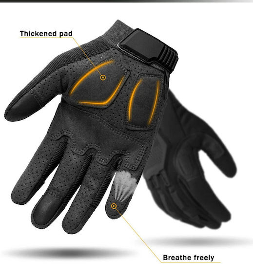 Mănuși Tactice Militare pentru Bărbați Negre – Protecție din Cauciuc Antiderapante Touchscreen Luptă Airsoft Moto Outdoor și Sport