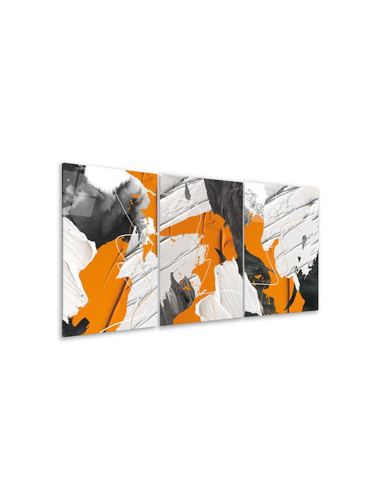 Threefold Glass Set of Colorful Abstract Art (60x90cm)