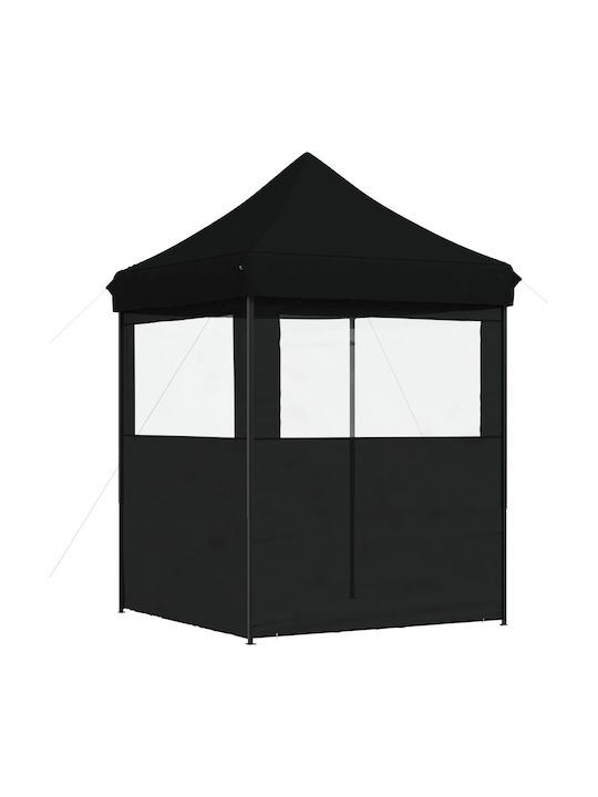 vidaXL Zusammenklappbares Garten Gazebo Schwarz 2x2m