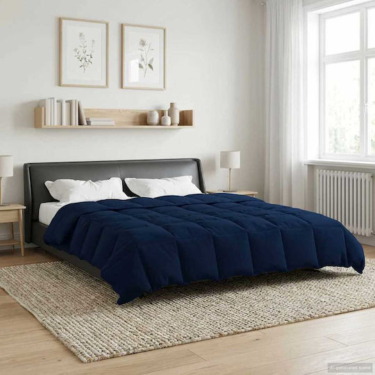 vidaXL Плик За Завивка Двойен 240x260 Тъмносин