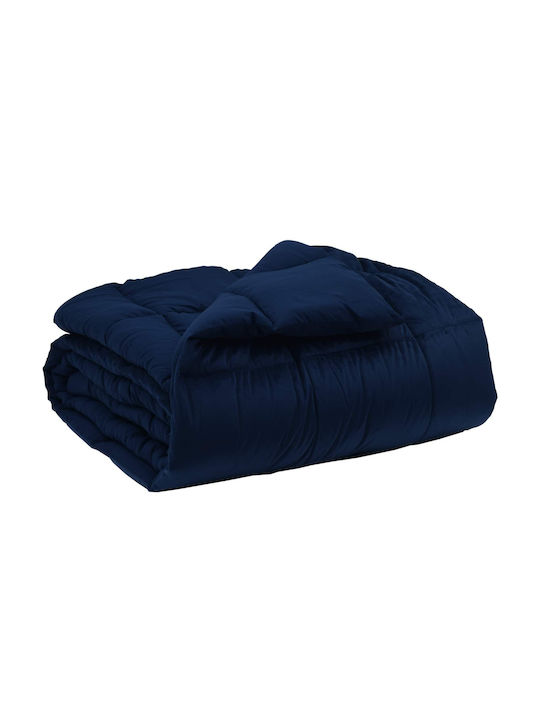 vidaXL Double Duvet Cover 240x260 Dark Blue
