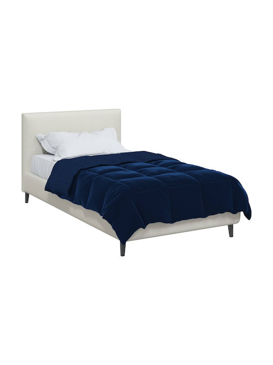 vidaXL Плик За Завивка Единичен 155x220 Тъмносин