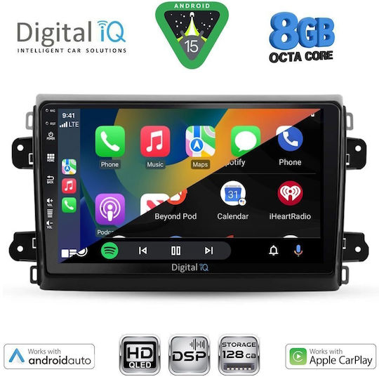 Digital IQ Car Audio System for Fiat Ducato 2021+ with Touch Screen 9" Digital IQ BXF 7143 CPAA Bluetooth USB Wi-Fi GPS Apple CarPlay Android Auto