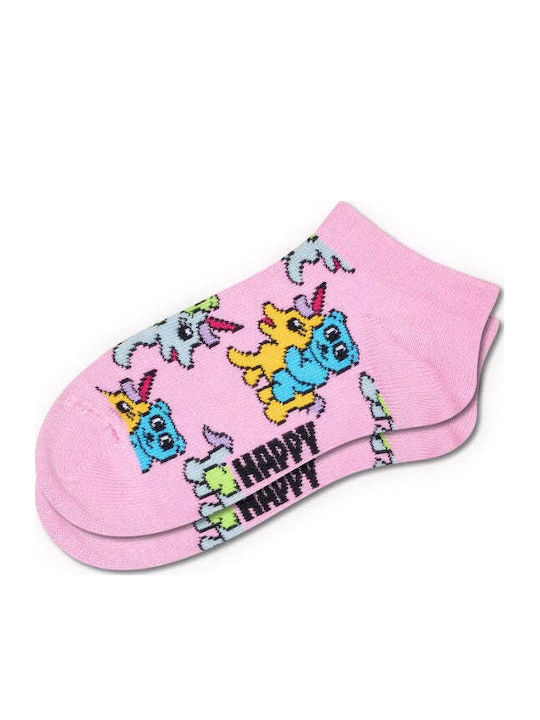 Happy Socks Kids' Ankle Socks Pink 2 Pairs