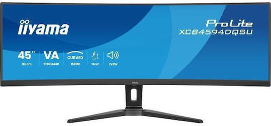 Iiyama XCB4594DQSU-B1 Monitor Ultrawide VA HDR Curbat 44.5" 5120x1440 cu Timp de Răspuns 2ms GTG