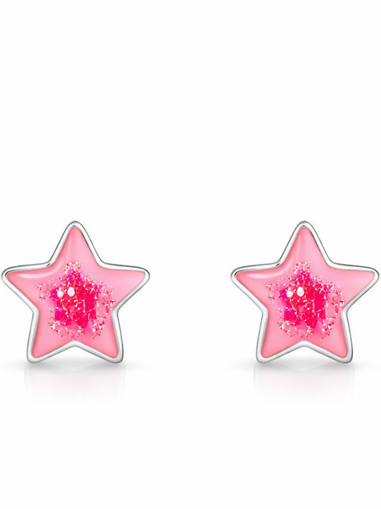 Xryseio Kids Earrings Studs Stars Made of Silver