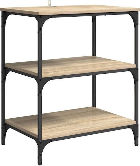 vidaXL vidaXL Küchenregal Hölzernes 3 Ebenen Braun 60x41x76cm