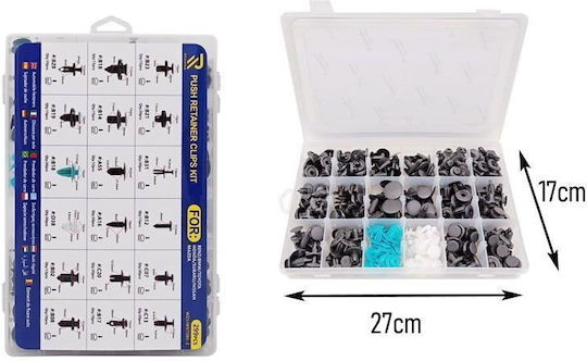 Rchang Универсални Пластмасови Клипсове За Автомобил 299 Бройки Push Retainer Clips Kit