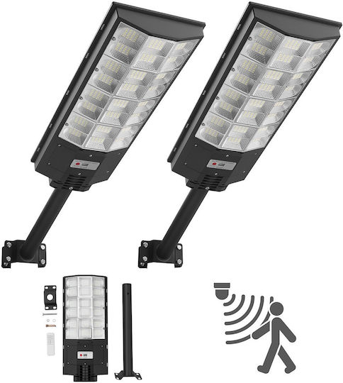 Vevor Solar Street Light 8W 450lm with Motion Sensor Photocell and Remote Control IP67